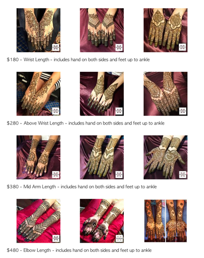 Bridal Henna Booking Deposit - SyraSkins Pte. Ltd.