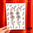 Red 10 Sticker Tattoo - Floral