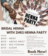 BRIDAL + 2 hours HENNA PARTY