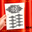 Black 04 Sticker Tattoo - Floral Dome
