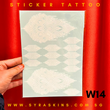 White 14 Sticker Tattoo - Delicate Jewels