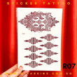 Red 07 Sticker Tattoo - Floral Dome
