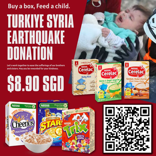 Earthquake Donation - SyraSkins Pte. Ltd.