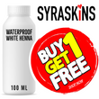 Waterproof White Henna Bottle - 100ml + 100ml - SyraSkins Pte. Ltd.