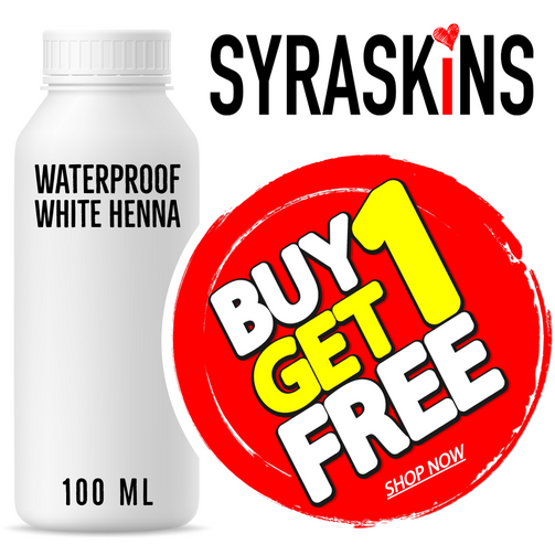 Waterproof White Henna Bottle - 100ml + 100ml - SyraSkins Pte. Ltd.