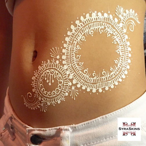 Waterproof White Henna Bottle - 100ml + 100ml - SyraSkins Pte. Ltd.